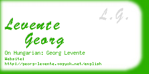 levente georg business card
